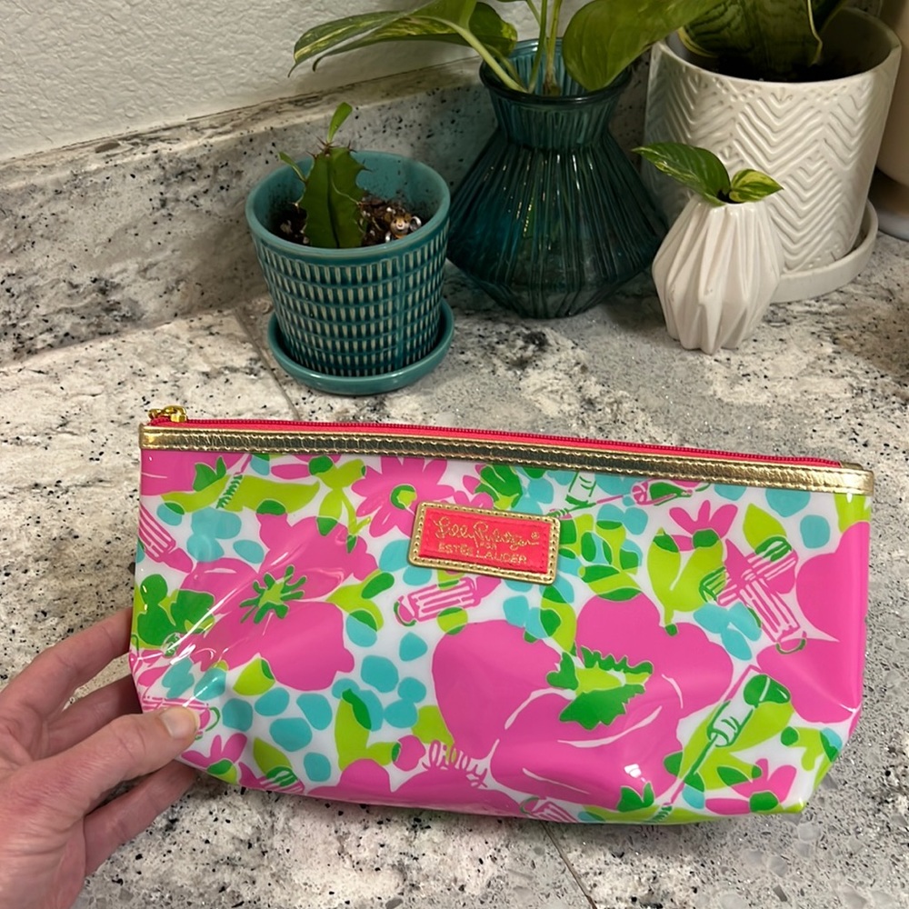 Lilly Pulitzer Estee Lauder cosmetics/makeup bag